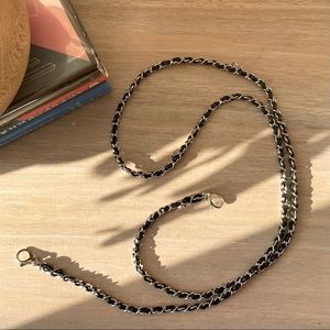 Chanel leather woven chain